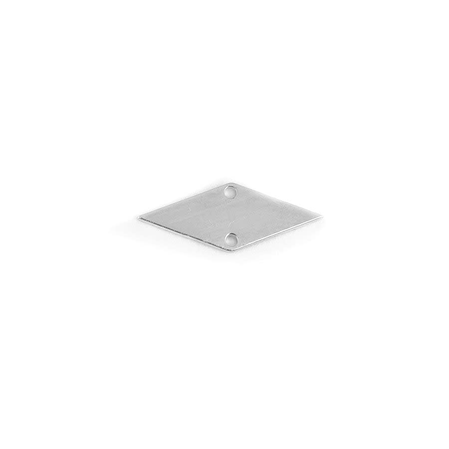 8x20 Rhodium Plated Diamond Shaped Connector from the Chic Collection - Holes on the Short End