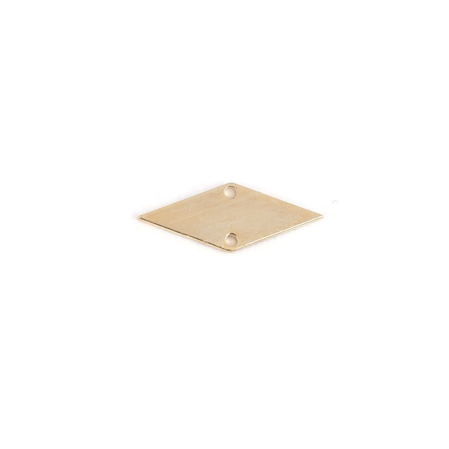 8x20 Gold Plated Diamond Shaped Connector from the Chic Collection - Holes on the Short End