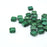 6mm Luster Iris Atlantis Green Two Hole Tile Czech Glass Beads by CzechMates
