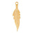 35mm Satin Gold Feather Charm
