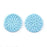 Turquoise Handmade Woven Rattan Straw Disc Pendant/Connector (1 Pair)