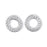 Silver Handmade Woven Rattan Straw Ring Pendant/Connector (1 Pair)