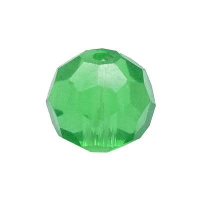 10mm Green Round 32-Facet Crystal Glass Beads