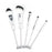 Make-Up Brush 5 Piece Set with Silver Case