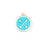 22mm Gold Plated Crossed Arrows Charm with Turquoise Enamel