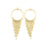 65mm Gold Plated Round Connector With Dot N Dash Tassel (1 Pair)