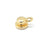 5mm Gold Plated Button Clasp with Loop