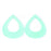 52x45mm Large Pear Shape with Cutout Acrylic Component Set - Lucite Green (1 Pair)