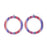 50mm Hoop with Top Loop Acrylic Component Set - Rainbow Stripe (1 Pair)