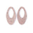 55x30mm Elongated Oval with Cutout Acrylic Component Set - Weave Pattern (1 Pair)