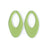 55x30mm Elongated Oval with Cutout Acrylic Component Set - Retro Green (1 Pair)