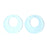 50mm Round with Off Center Cutout Acrylic Component Set - Frost Blue (1 Pair)
