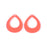 40x35mm Medium Pear Shape with Cutout Acrylic Component Set - Coral (1 Pair)