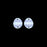 19x11mm Oval Acrylic Connector Component Set - Gray Stripe (1 Pair)