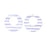 50mm Round with Off Center Cutout Acrylic Component Set - Gray Stripe (1 Pair)