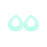 40x35mm Medium Pear Shape with Cutout Acrylic Component Set - Lucite Green (1 Pair)