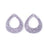 40x35mm Small Pear Shape with Cutout Acrylic Component Set - Granite (1 Pair)