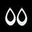 77x45mm Jumbo Teardrop with Cutout Acrylic Components - Pearl White (1 Pair)