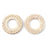Handmade Woven Rattan Straw Ring Pendant/Connector (1 Pair)