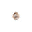15mm Round Connector with Triangle Crystal Embellishment from the Glam Collection - Gold Plated