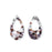 37x21mm Brown and Cream Acetate Teardrop with Small Cutout Pendant (1 Pair)