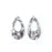 37x21mm Grey Acetate Teardrop with Small Cutout Pendant (1 Pair)
