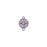 15mm Round Connector with Crystal Embellishments from the Glam Collection - Rhodium Plated
