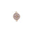 15mm Round Connector with Crystal Embellishments from the Glam Collection - Gold Plated