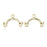 28x17mm Arched Connector in Gold Plating from the Deco Collection (1 Pair)