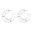 46mm Rhodium Plated Hoop Earring for Wrapping (1 Pair)