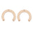 35x30mm Shiny Horseshoe Shaped Connector / Component from the Chic Collection - Gold Plated (1 Pair)