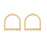 29x26mm Large D-Ring Connector from the Deco Collection - Gold Plated Brass (1 Pair)