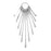80mm 11 Piece Graduated Paddle Focal with Rhinestone Tips - Rhodium Plated Brass from the Glam Collection