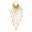 80mm 11 Piece Graduated Paddle Focal with Rhinestone Tips - Gold Plated Brass from the Glam Collection