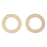 35mm Shiny Wide Ring Connector / Component from the Chic Collection - Gold Plated Brass (1 Pair)