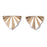 29x22mm Crimped Fan Connector from the Deco Collection - Gold Plated Brass (1 Pair)