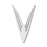 60mm Grande Art Deco 'V' Connector/Pendant from the Deco Collection - Rhodium Plated Brass