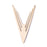60mm Grande Art Deco 'V' Connector/Pendant from the Deco Collection - Gold Plated Brass