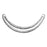 120mm Antique Silver Large Open Center Curved Bib Pendant Connector