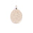14mm 14k Gold Plated Brass Oval Floral Charm/Pendant