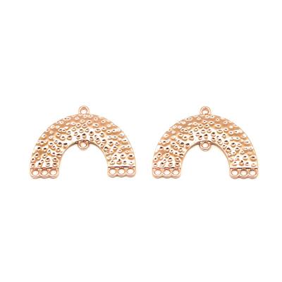 33mm Pinkish Gold Plated Arch Connector (1 Pair)