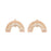 33mm Pinkish Gold Plated Arch Connector (1 Pair)