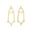 51mm Hammered Cathedral Metal Component in Gold Plating from the Global Collection (1 Pair)