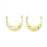 24mm U-Shaped Hammered Metal Component in Gold Plating from the Global Collection (1 Pair)