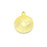 19mm Gold Plated Stainless Steel Round Sun Burst Charm