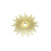 20mm Gold Plated Stainless Steel Round Burst Ring