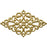 45x26mm Brass Filigree, Diamond (12 Pieces)