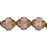 Czech Glass Pale Mauve with Picasso Spiral Central-Cut Oval Bead Strand by Raven's Journey