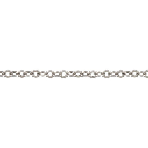 1.7mm Antique Silver-Plated Brass Delicate Cable Chain by the Foot