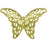 27x39mm Raw Brass Filigree, Butterfly Wing (12 Pieces)